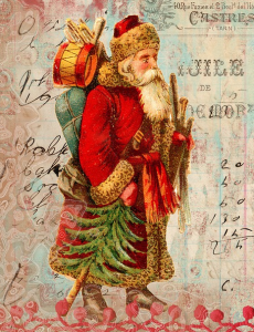 Weihnachtsmann (colorierte Zeichnung im Sammelbilder-Stil)